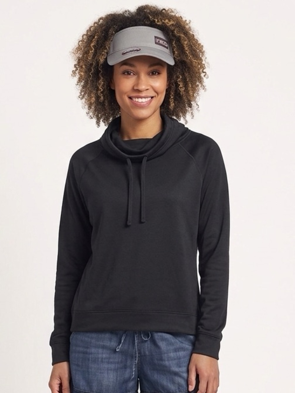 NIKE Sweatshirt Women's Size Small Black Dri-Fit Turtleneck Athletic Running